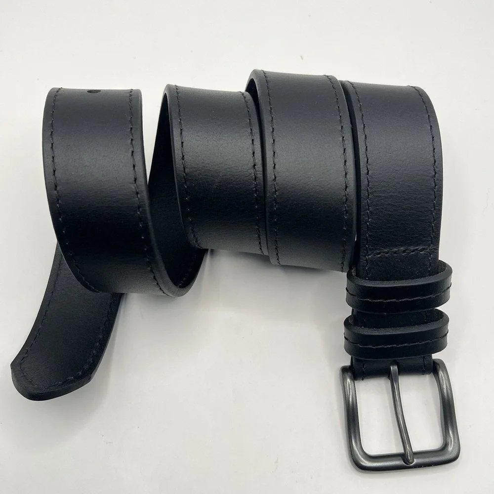 Wrangler Genuine Leather Belt 38/95 Black Classic Work Minimalist Closet‎ Staple
